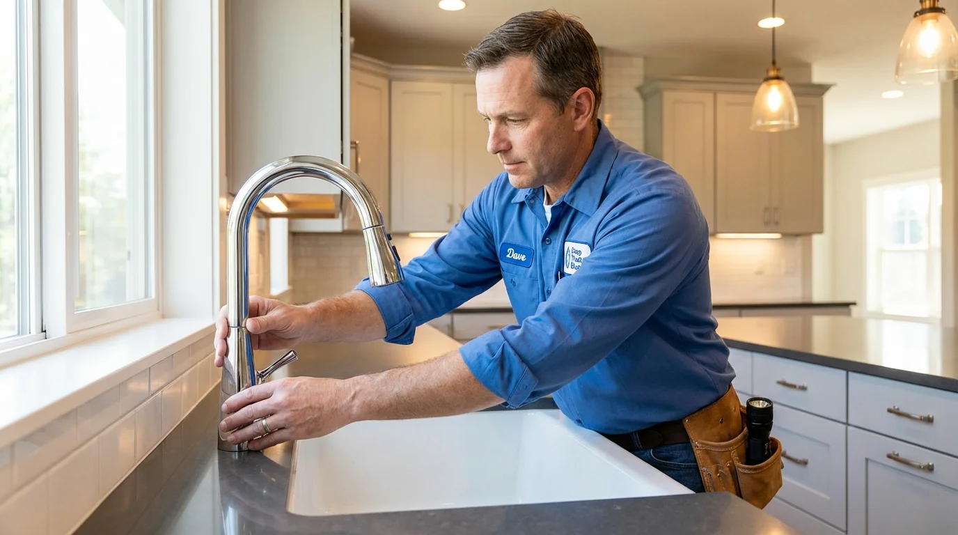 Kitchen faucet installation by Johns Plumbing LLC in Council